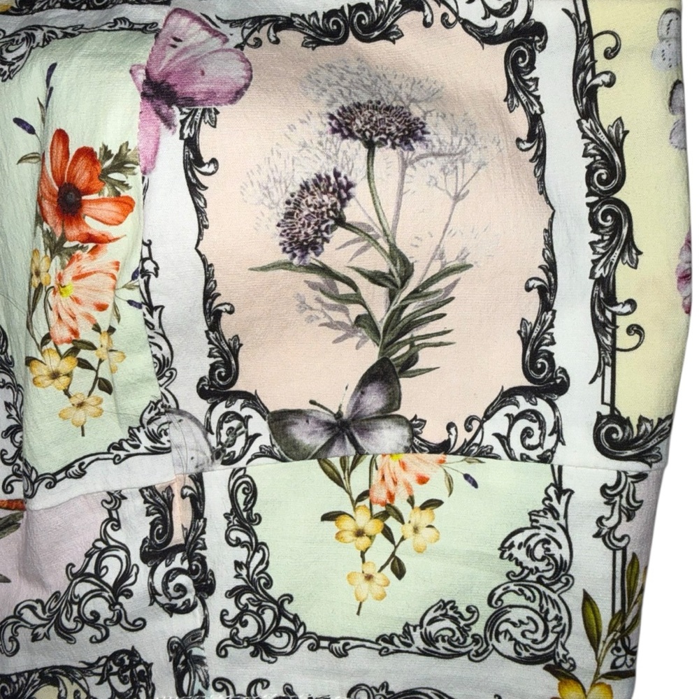 NWT Avec Les Filles L Corset Top Cropped Floral Print Coquette Cottagecore - Picture 5 of 10